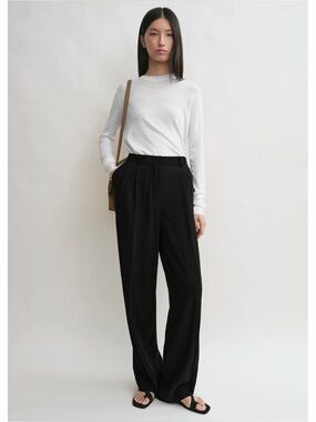 New w/ Tags Toteme Double Pleated Tailored Black Trousers size 8